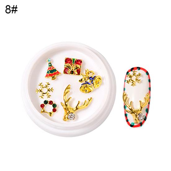 

Снежинка, заклепки, блестящие стразы, маникюр для дизайна ногтей 8#