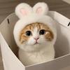 Pet Fashion Comfortable Bunny Ears Cat Hat Adorable Velcro Pet Accessories Lightweight Pullover Headwear For Cats