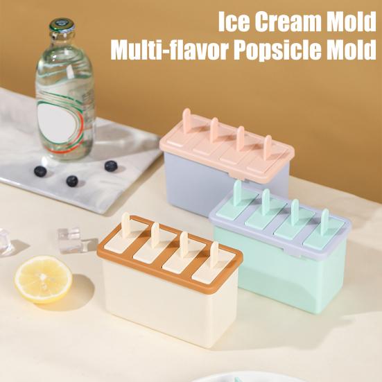Stampo per Gelato con Coperchio Ermetico, Facile da Sformare, Maker per Popsicle per Alimenti, Design Impilabile con Stampa di Orso, Vassoio per Gelato per Yogurt, Frutta, Latte, Popsicle