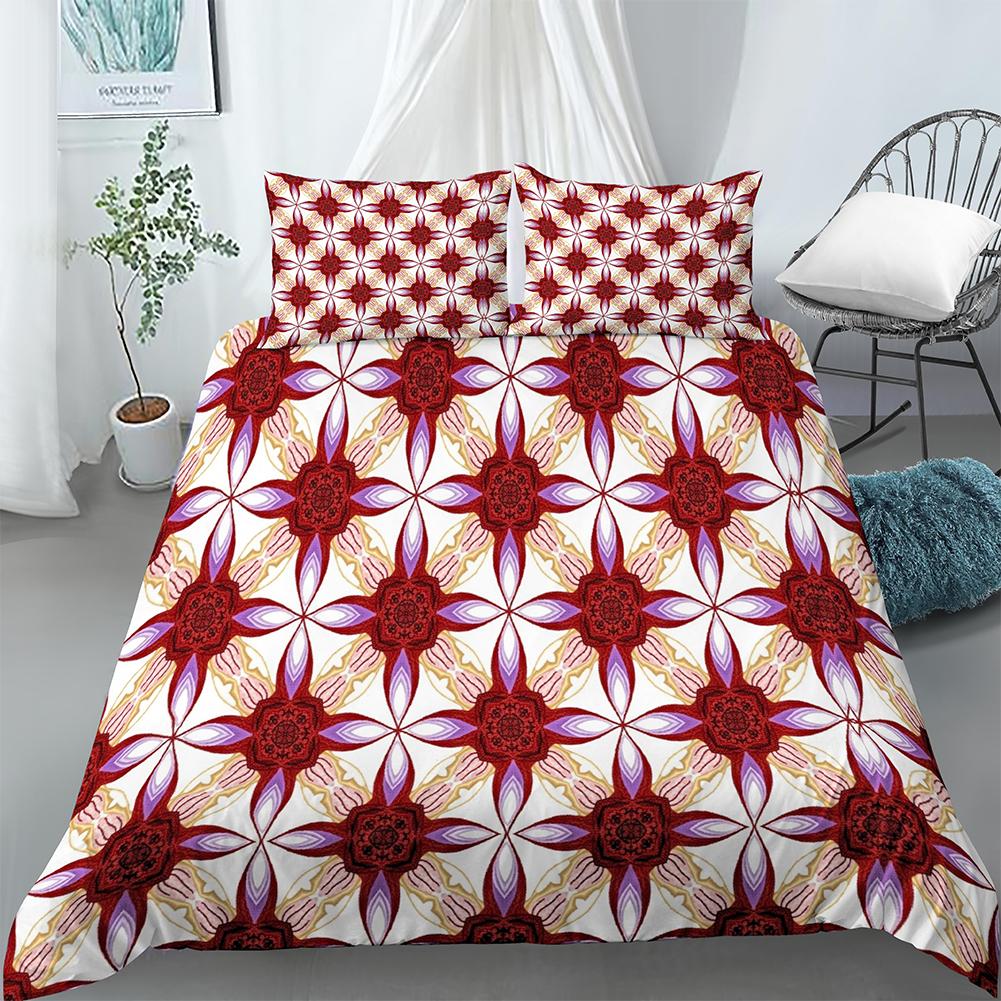 3D Geometry Duvet Cover Set King Queen Size Colourful Pattern Comforter Cover for Kids Teens Adults Boys Polyester Bedding Set