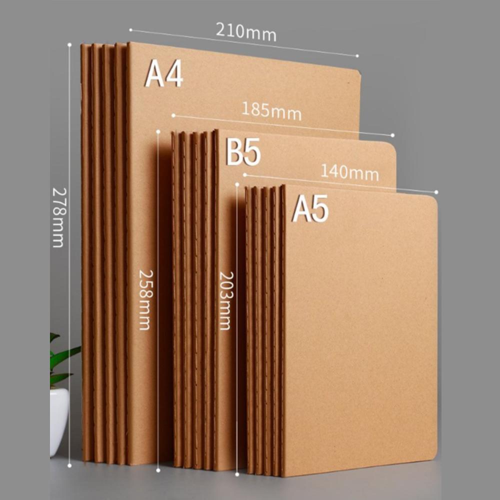 Kraft Total 10 Stück Schulheft Braun(5 Stück)+Schwarz(5 Stück) A5 Set