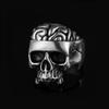 Dropshipping Men's Calvarium Skull Ring Gothic 316L Stainless Steel Biker Ring Motorcycle Band Jewellery Party Gift OSR734