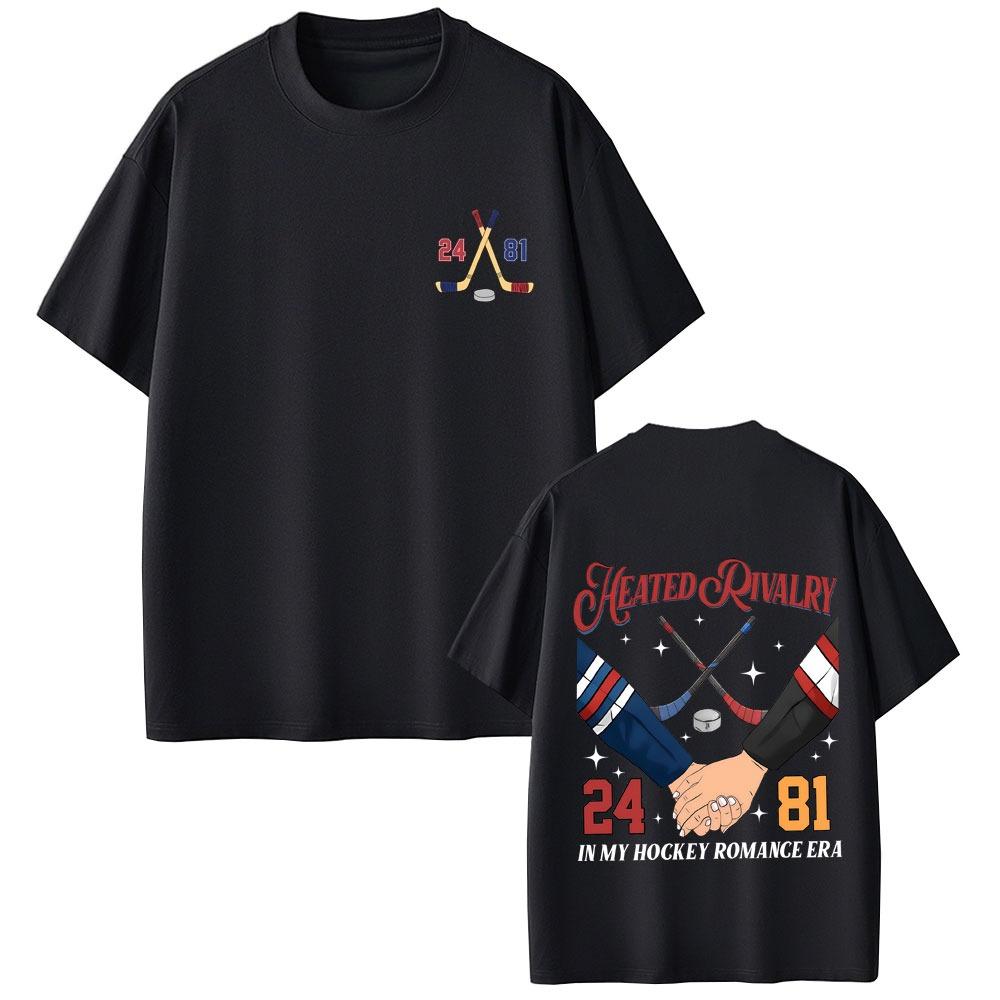 Heated Rivalry in My Hockey Romance Era Tshirt Shane Hollander Ilya Rozanov Hollanov 2481 Graphic Tshirt Male Fashion Top