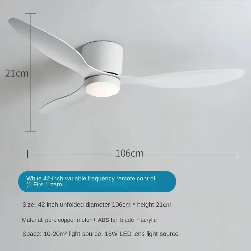 

Светодиодный потолочный вентилятор для гостиной, декоративный потолочный вентилятор для столовой, 6 скоростей ветра, бытовой электрический вентилятор 96V-265V