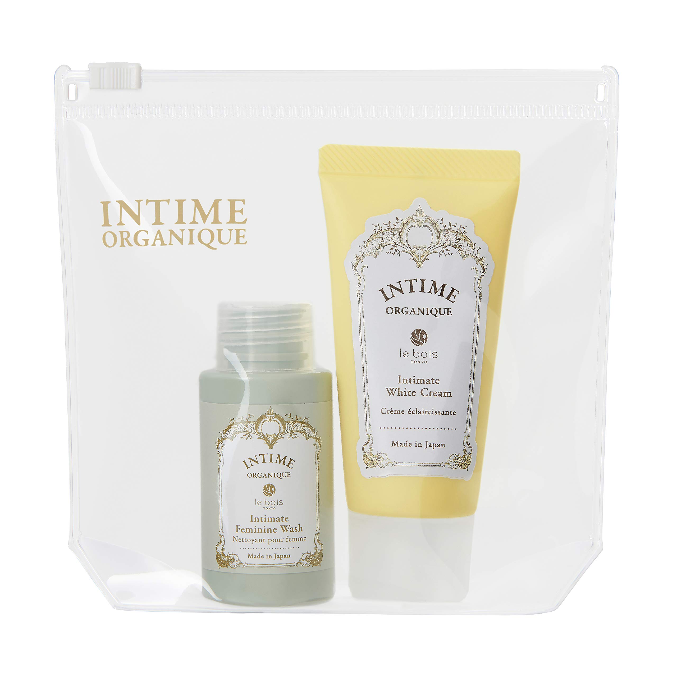 Le Bois Intime Trial Kit: Feminine Wash 30ml & White Cream 30g & Original Pouch Set (Body Cream)