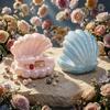 Multi-Functional Seashell Shape Gypsum Mold Scallop Candlestick Plaster Molds  DIY Crafts