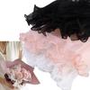 1Pcs DIY Wedding Decoration 4.5 Yards 27cm Plain Edged Wave Gauze Fresh Flower Packaging Lace Gift Wrapping Material