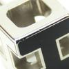 Used HERMES Pierce Cage de ash H cube metal 5.9g black Silver plating