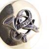 Hermes Horn Earring Plated Gold 16.3g Women Used
