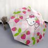1pc Hello Kitty Strawberry Theme Umbrella with Plastic Handle,Suitable for All Seasons Home Travel Outdoor UmbrellaSanlio607