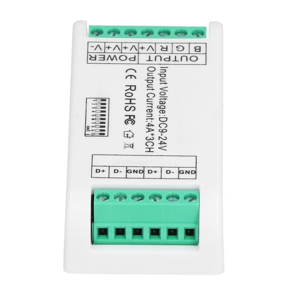 9‑24V DC LED Decoder Controller 3 Channels RGBW Decoder Durable LED Strip Controller Light Strip