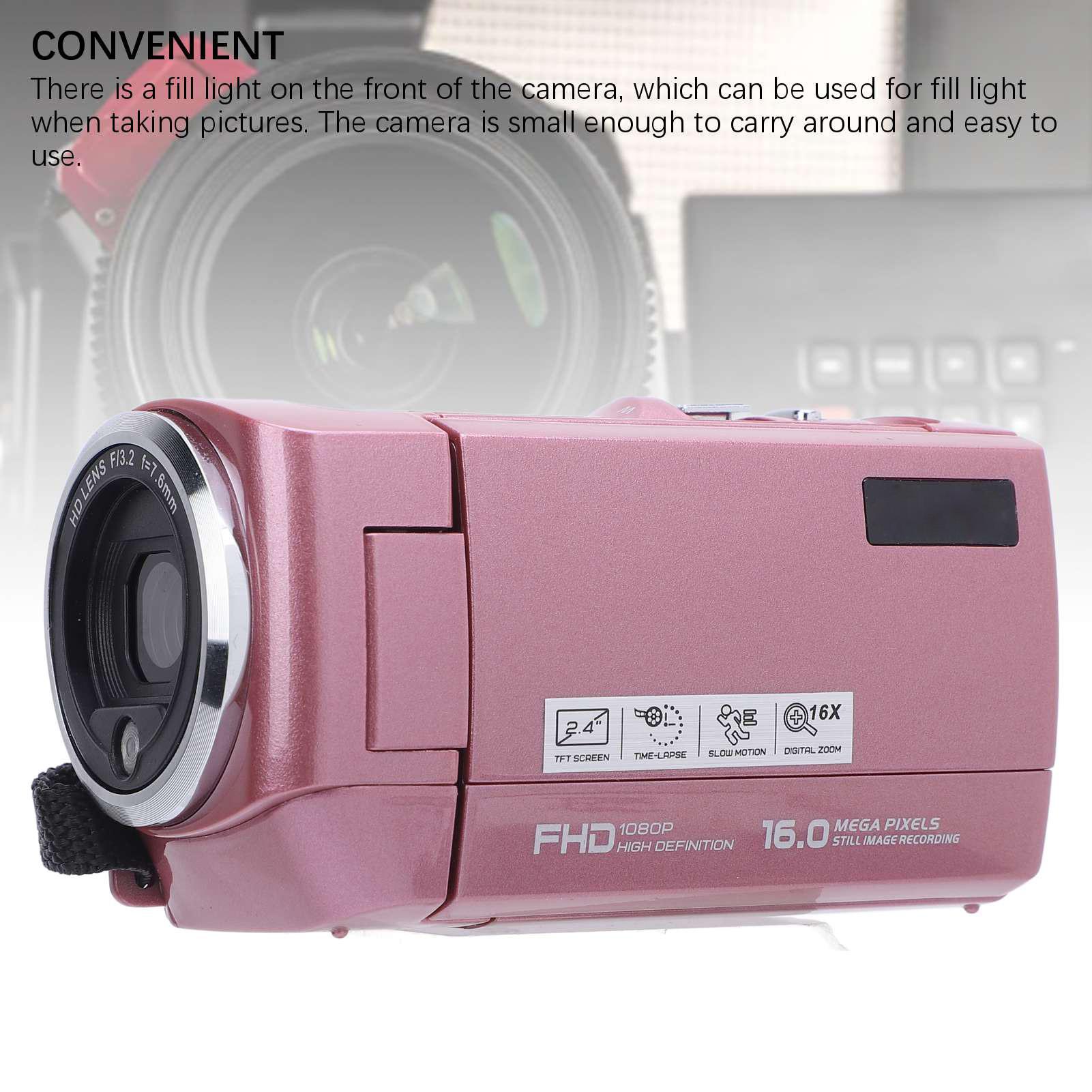 

Цифрова відеокамера 2,4-дюймовий екран 48 Мп 2K 16x Zoom Заповнює світлом Анти-Shake Loop Запис USB-порт