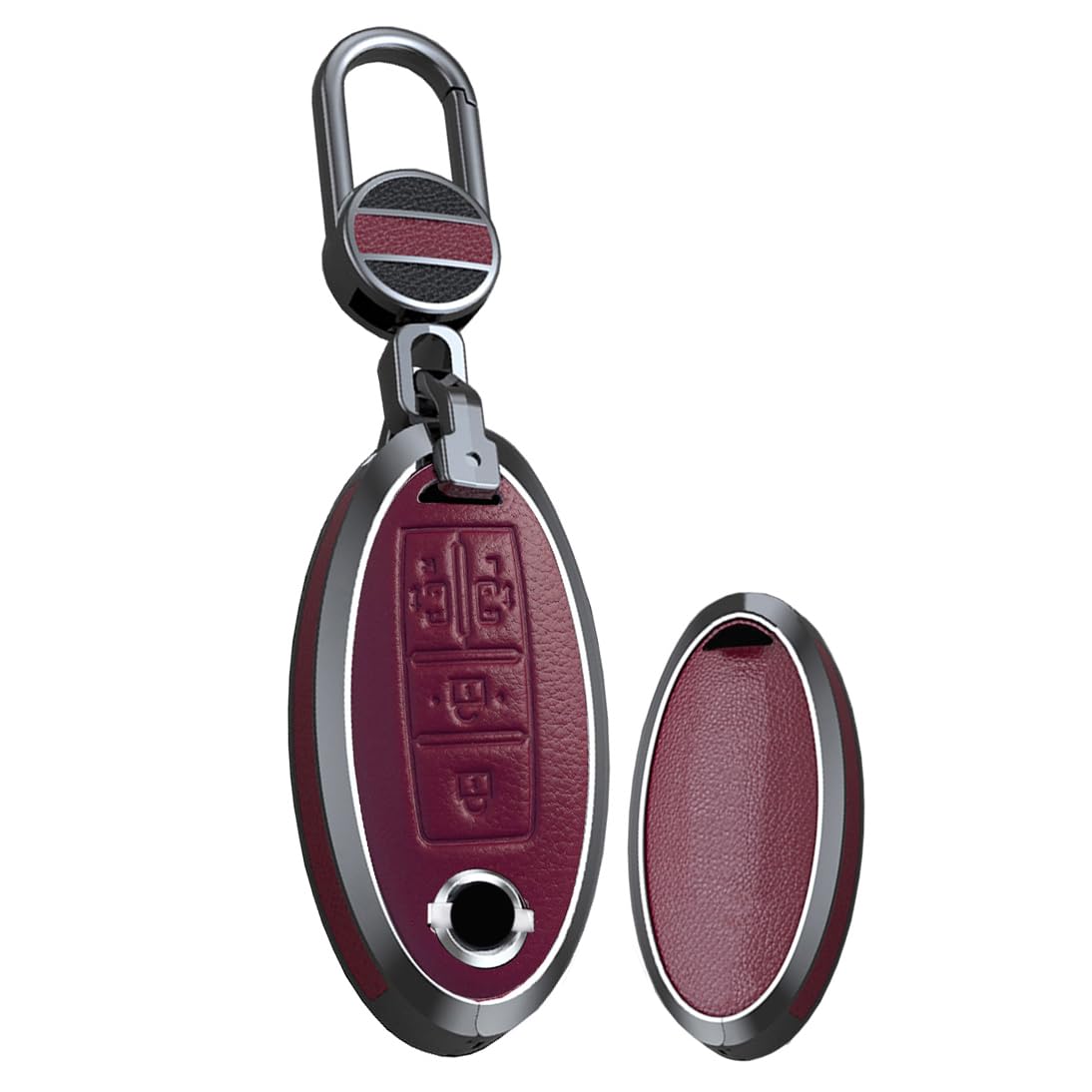 

[TECART] Nissan Key Case, Key Cover, Key Holder, Smart Key Case, Compatible with Nissan красный