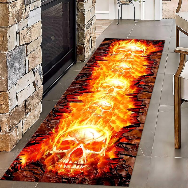 

Visual Illusion Runner Rug Decorative Door Mat for Entrance Magma Fissure Foyer Living Room Bedroom Carpet Home Decoration Rug 40X120CM