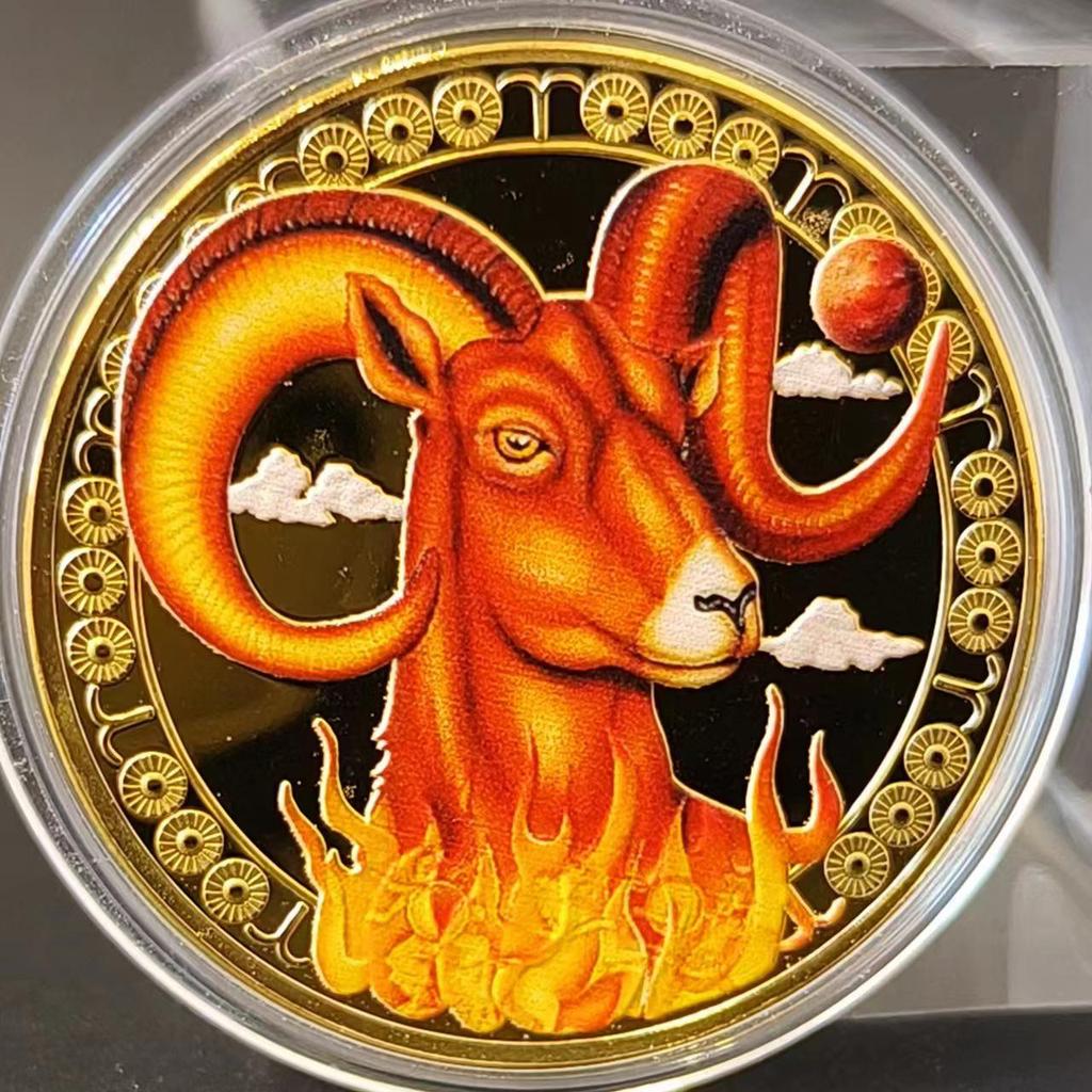 Gold-Plated Scorpio, Gemini, and Libra Zodiac Medallion Set