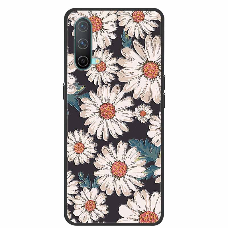 3D Phone Case For OnePlus Nord CE5 CE CE2 CE3 CE4 Relief Emboss Flower Cover for OnePlus Nord CE 2 3 4 5 Silicone Soft Protector