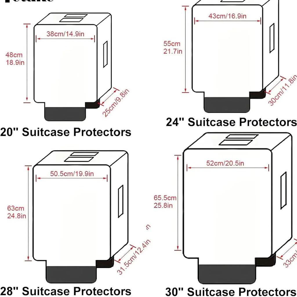 Transparent Pvc Luggage Protective Cover Wheeled Luggage Protective Cover Wear-Resistant Outer Cover Transparent Protective
