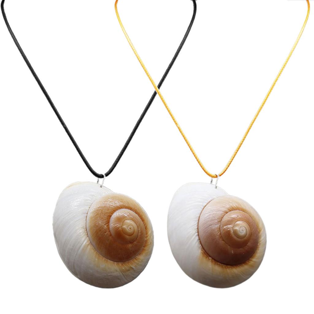 Glowing Seashells Pendant Necklace with Adjustable Rope Chain for Night Parties and Outdoor Event Trendy Women