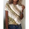 Summer Women's T shirt 3d Print Floral Graphics Tees Casual Short Sleeve Tops Fashion O-Neck t shirt for women Flower texture