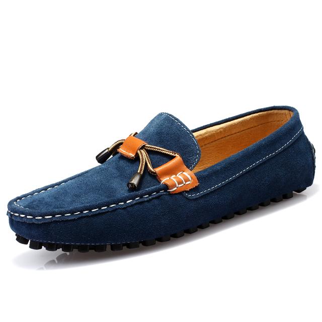 Designer Heren Suède Echt Leer Boot Schoenen Instappers Erwten Schoenen Herfst Luxe Loafers Heren Mocassins Schoenen Casual Schoenen 6.5