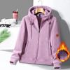 Invierno Nuevo Polar Fleece Sudadera con Capucha Abrigo Pareja Cárdigan de Forro Polar de Doble Cara Abrigo Deportivo