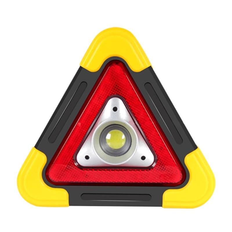 Collapsible Emergency Light Up Triangular Signal Hazard Indicator For Vehicle Safety In Night And Bad Weather Conditions