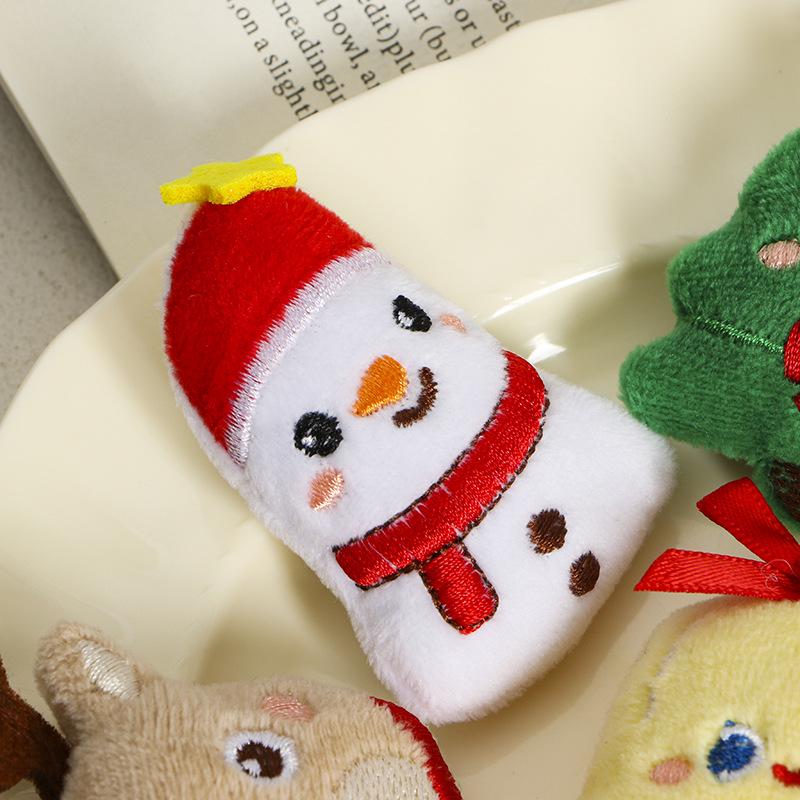 Libo Christmas Edition Reindeer Brooch - Plush Doll Head with Cotton Fill