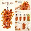16cm Autumn Artificial Sunflower Door Hanging Wreath Harvest Style Faux Maple Eucalyptus Leave Shaped Berries  Fall Wall Decor