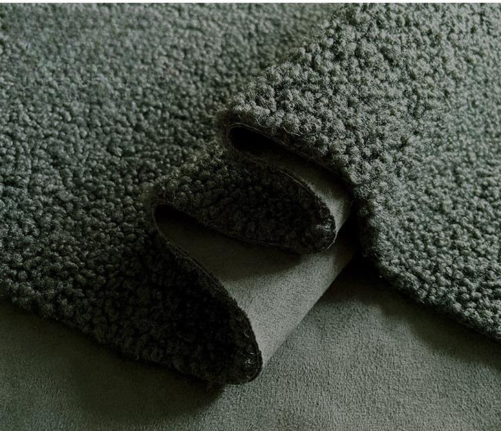 Suede Velvet Composite Lamb Wool Fabric Winter Thickening Warm for Diy Sewing Clothing  Wholesale Cloth