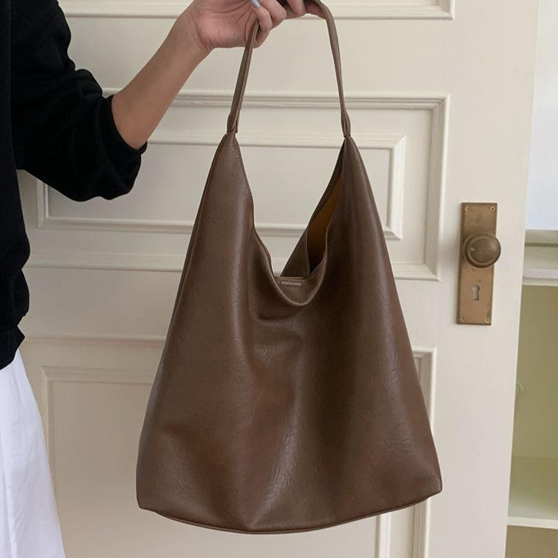 Bag New Texture Soft Leather Large Capacity Armpit Bag Commuting Lazy Style Versatile Single Shoulder Tote Bag Women