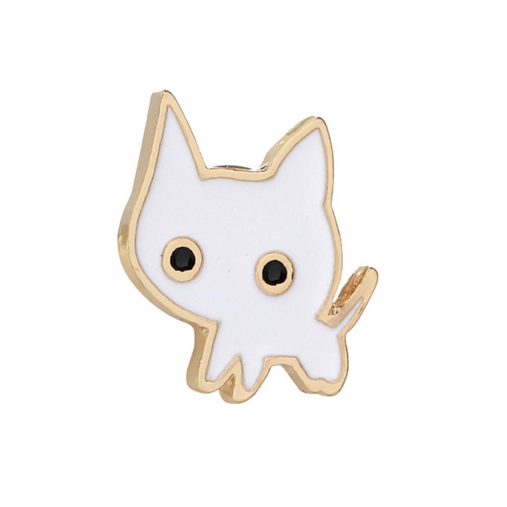 Punk Schwarze Katzen mit Messer Emaille Pins Mode Niedliche Tierbrosche Cartoon Anstecknadel Abzeichen Schmuck Geschenke für Freunde