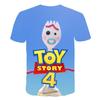 Lebhaftes Toy Story 4 Unisex 3D-Druck Freizeit-T-Shirt für bequeme Sommerkleidung