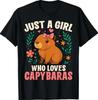 Just a Girl Who Loves Capybaras Cute Rodent Animal T-Shirt