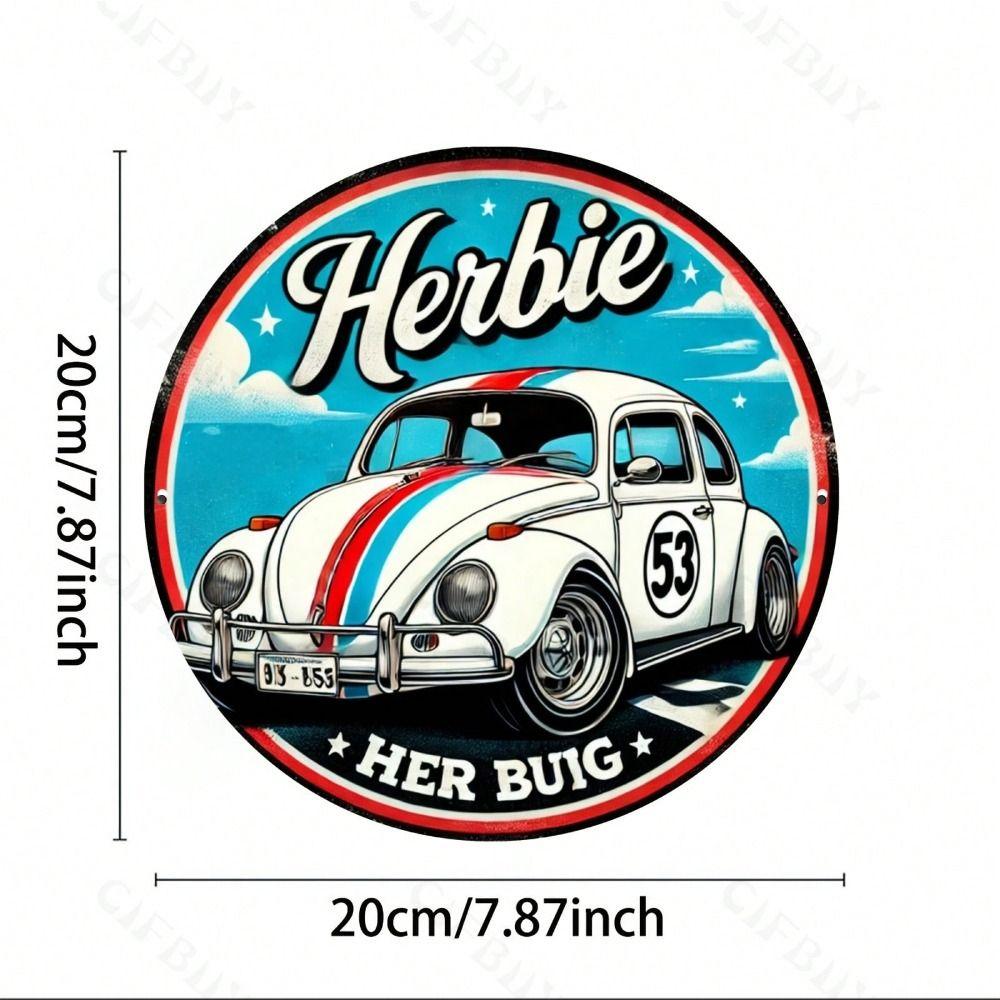 Hand Painted Tin Plate Art Metal Wall Decor Home Ornament 20x20cm