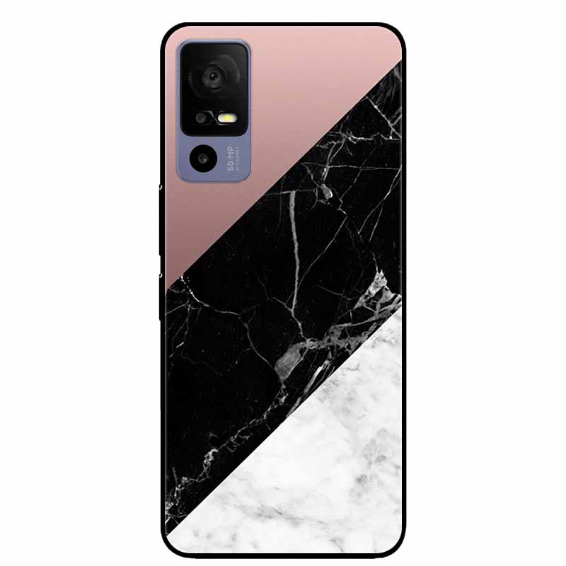 For TCL 40 R 5G Case Fashion Marble Soft TPU Silicon Back Cover for TCL 40R T771K T771H Phone Cases Protect Funda Shells Paras