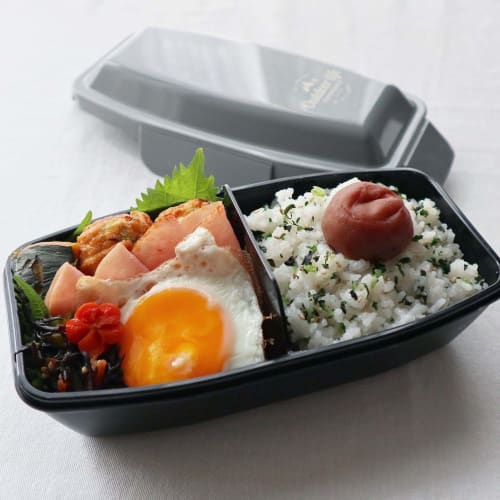 Komori Resin Bento Box, Outdoor Life, 4-Point Lock Dome Lunch Box, Gray, 750ml, Easy-to-Wash R-Shaped, Made In Japan