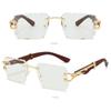Anti-UV Rimless Women's Sunglasses Classic INS Women Sunglasses Cool Retro Frame Eyewear  Gift