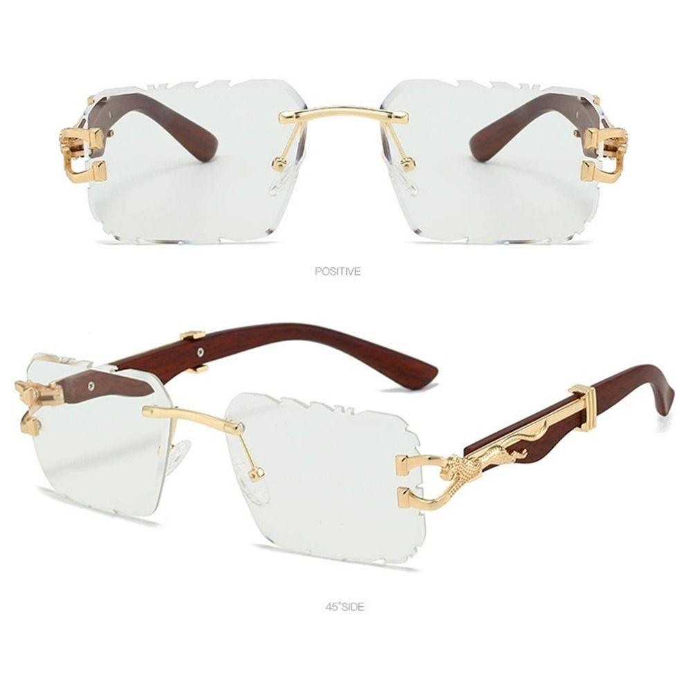Anti-UV Rimless Women's Sunglasses Classic INS Women Sunglasses Cool Retro Frame Eyewear Gift
