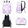 Mygreen Backpack for Elementary School Starry Sky Material Girls, Lightweight, School, Travel, Print, Water-Repellent (Green & Purple)