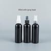 60ml/120ml Black Round Shoulder PET Bottle with Fine Mist Sprayer for Toner/Setting Spray