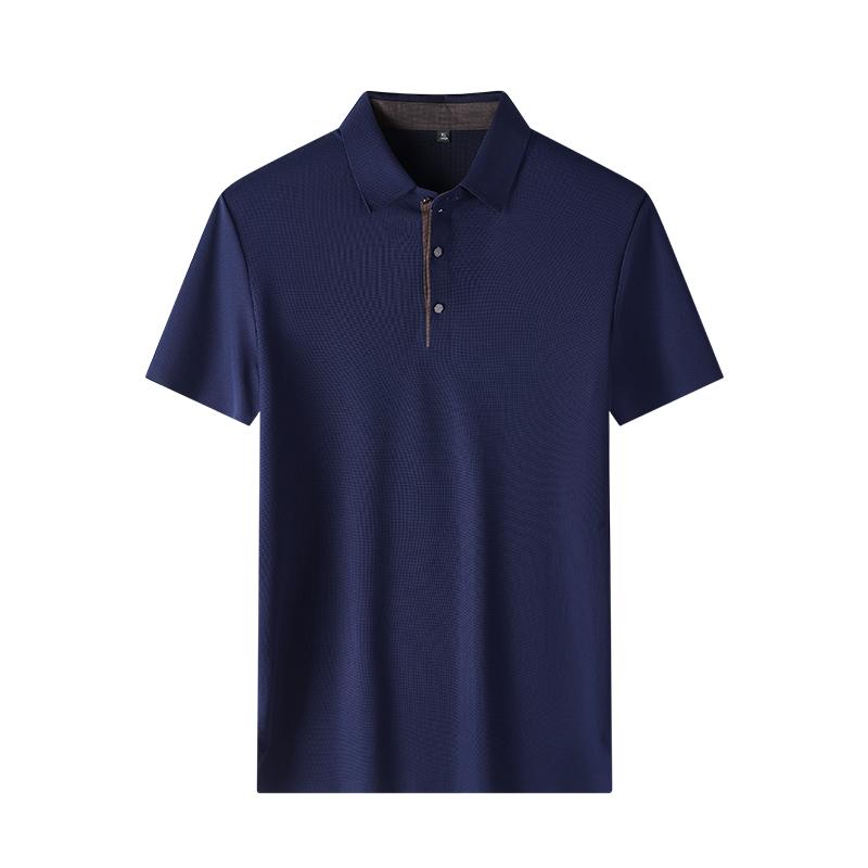 Ice Silk POLO Shirt Seamless POLO Shirt Men's Lapel POLO Shirt Short Sleeve Men