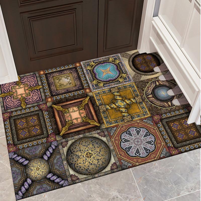 New Chinese Style Carpet Entrance Mat Entry Door Dirt Resistant and Easy To Maintain Foot Mat Living Room Coffee Table