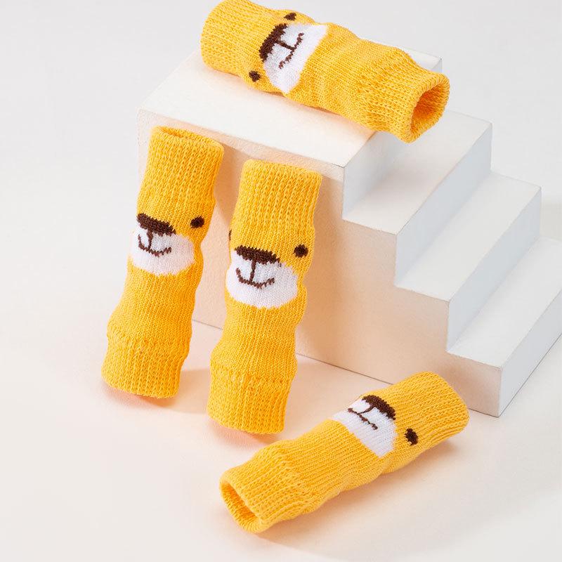 Four Seasons Non-Slip Pet Socks with Big-Eyed Cartoon Design