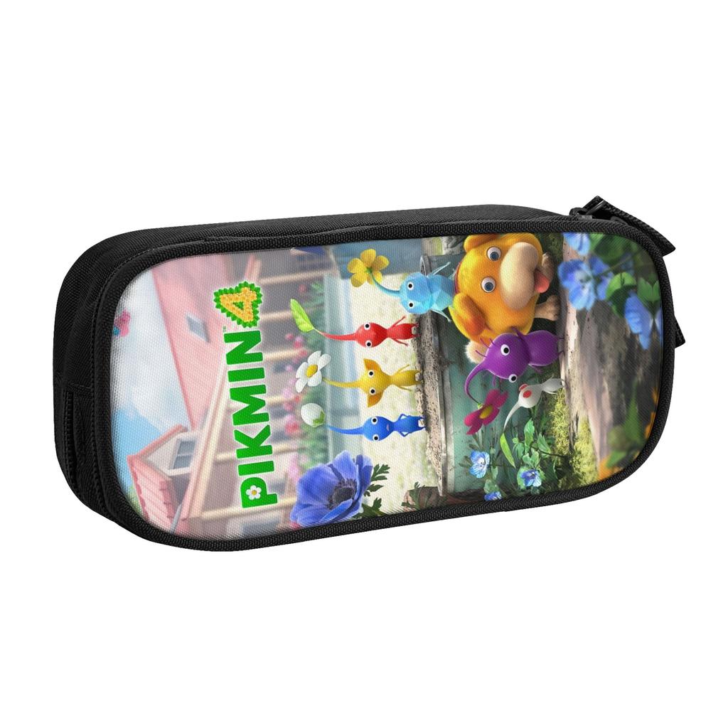 P-Pikmins 4 Strategic Video Games Kawaii Pencil Case Boy Girl Big Capacity Cartoon Pencil Pouch Students Stationery