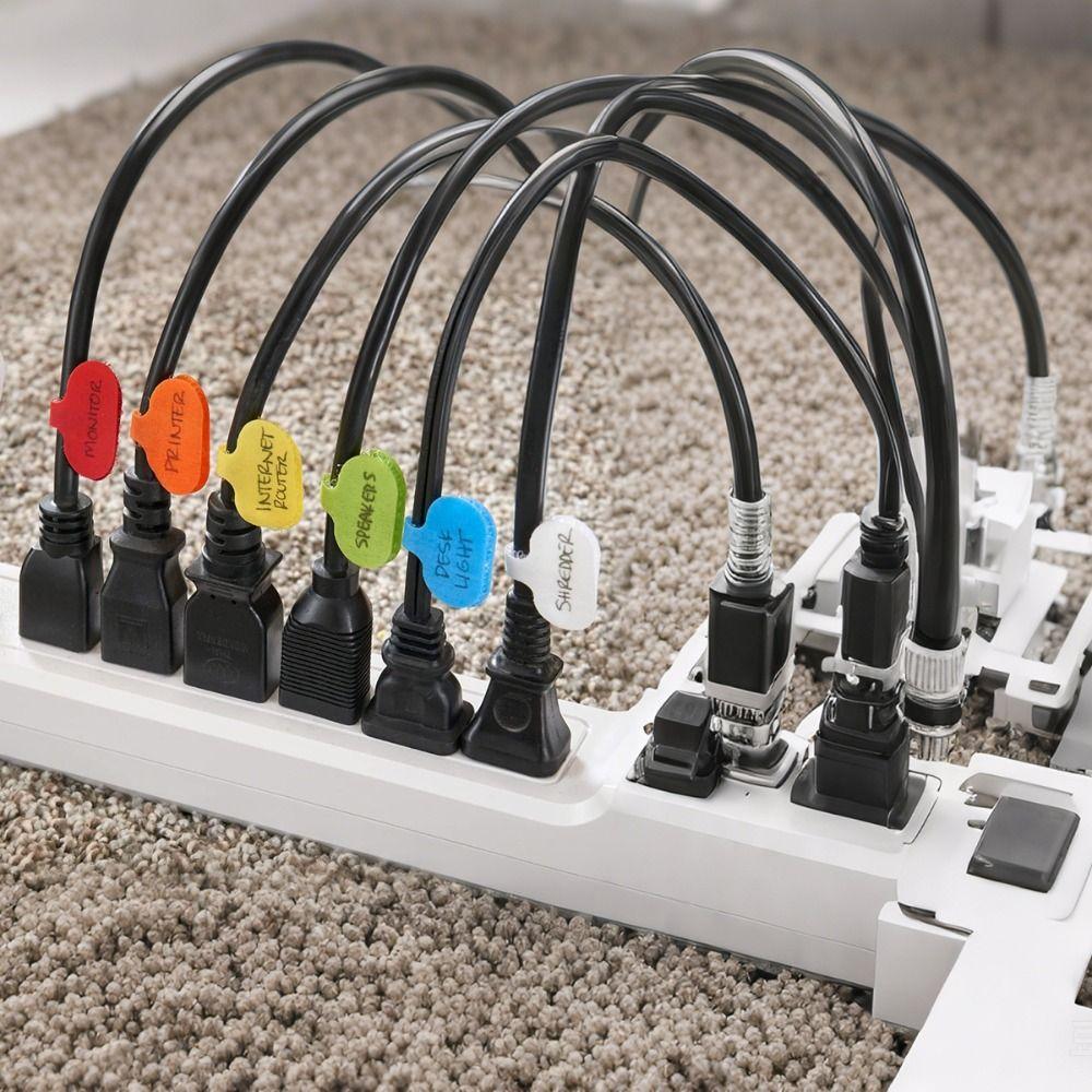 18pcs/set Easy Cord Management Multi-Color Cable Labels Wire Cable Labels for Wire