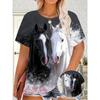 European and American Cross-border Amazon's New Summer Casual Men's Clothing 3D Digital Printing Five-pointed Star Quick-drying T-shirt