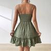 European and American Casual Suspender Dress