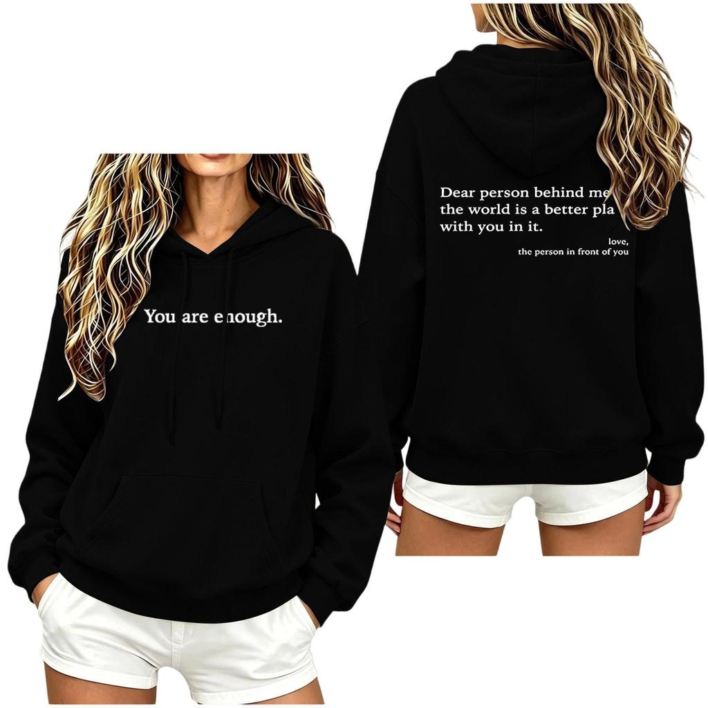 Damen Kapuzenpullover Lässiger Lockerer Pullover