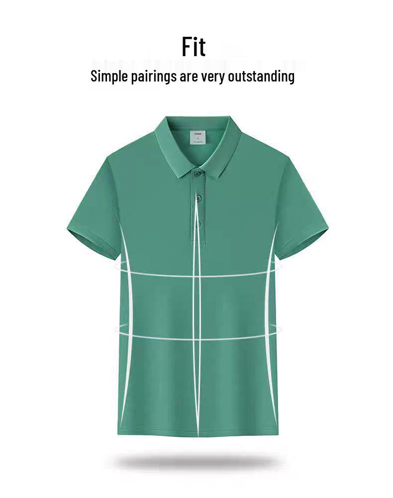 

Unisex Business Casual Polo - Summer Cotton Half-Sleeve T-Shirt S