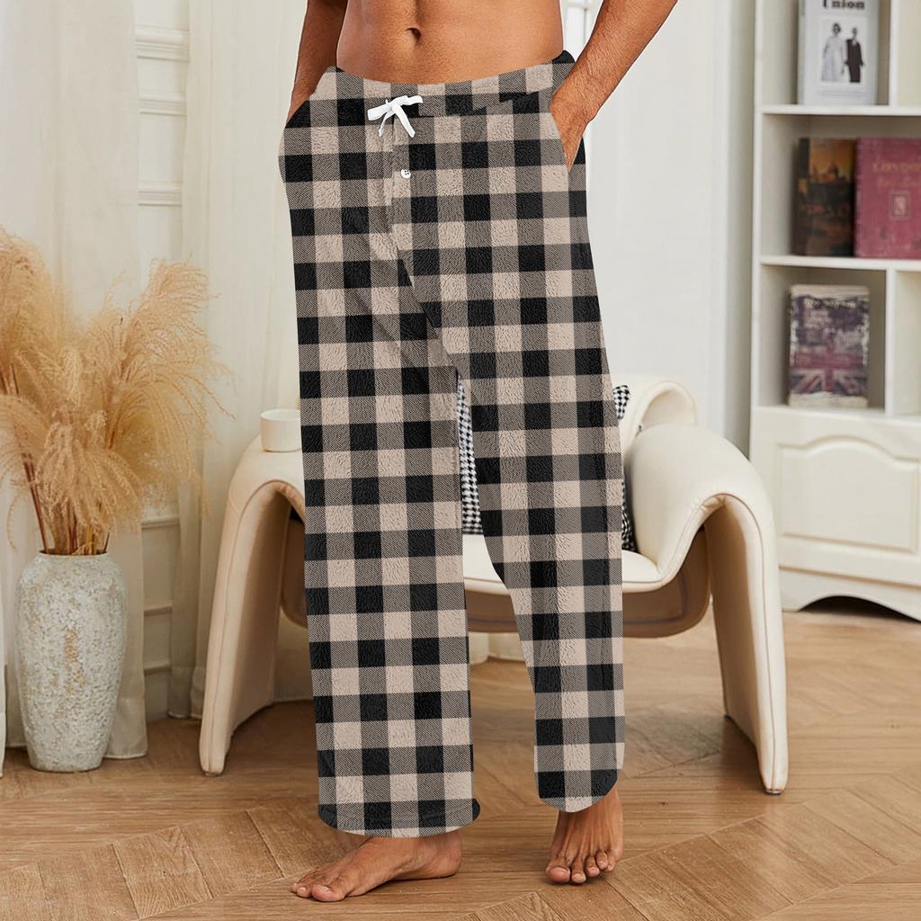 Men's Allover Printed Home Pants Sleeping Pajama Pants Long Pants Pajama Pants